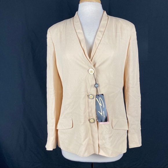 Genny Oro womens 3 button blazer jacket - Picture 1 of 10